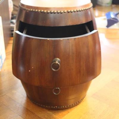 Wine Barrel Side Table Stand