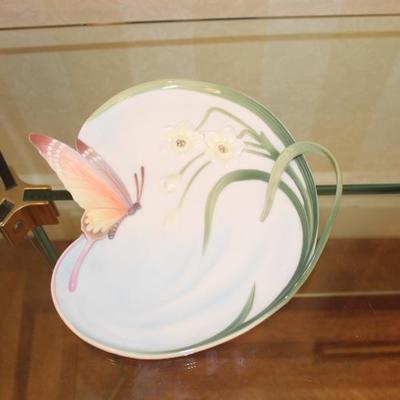 FRANZ Porcelain Butterfly Plate