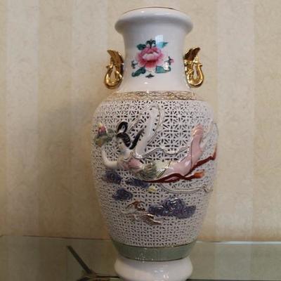 Vintage Asian Porcelain Large Vase