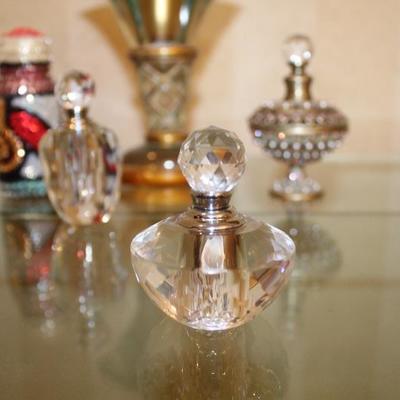 Collectible Collection Perfume Bottles including Fine Crystal