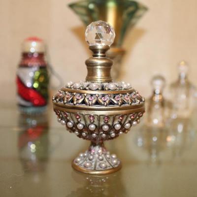 Collectible Collection Perfume Bottles including Fine Crystal