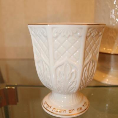 Lenox Vase and Kiddush Cup