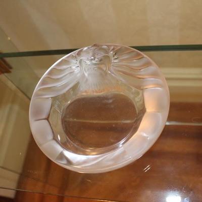 Lalique Crystal Candy Dish w/ Lion