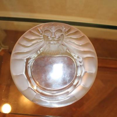 Lalique Crystal Candy Dish w/ Lion