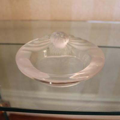 Lalique Crystal Candy Dish w/ Lion