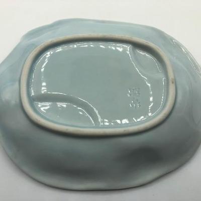 Celadon Style Rabbit Trinket Bowl Dish Plate