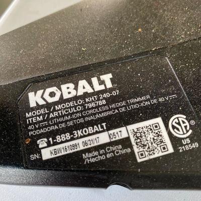 Lot # 567 Kobalt 40V Lithium Hedge Trimmer
