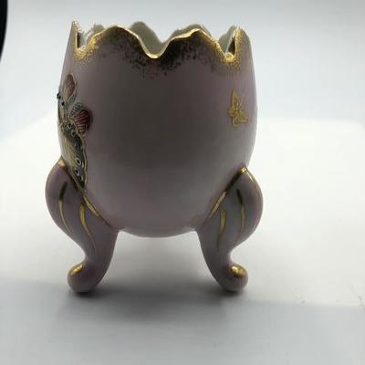 Lavender & Gold Egg Shaped Vase