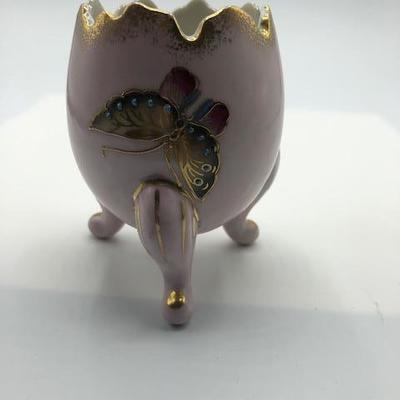 Lavender & Gold Egg Shaped Vase