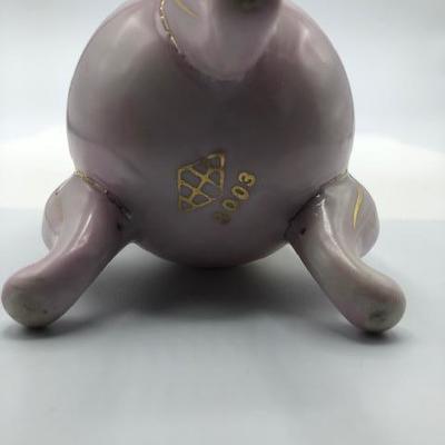 Lavender & Gold Egg Shaped Vase