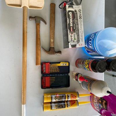 Lot # 569 Lot of Tools, Car Battery Charger, SOG Machete