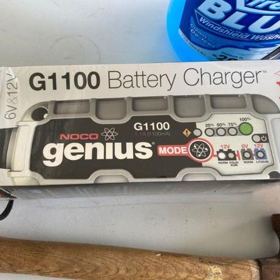 Lot # 569 Lot of Tools, Car Battery Charger, SOG Machete