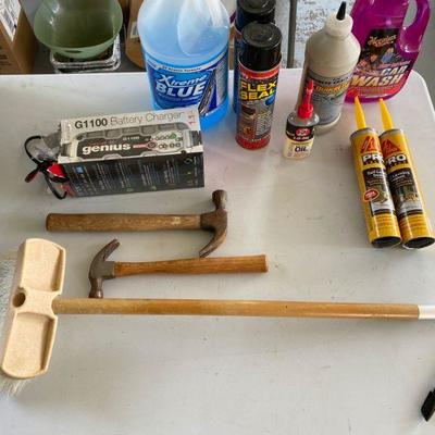 Lot # 569 Lot of Tools, Car Battery Charger, SOG Machete