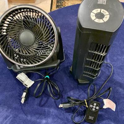 Tilted fan  And moving fan w/ remote 