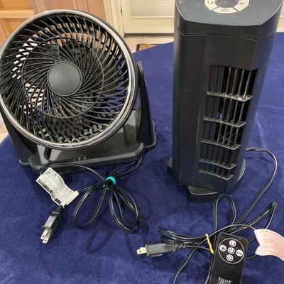 Tilted fan  And moving fan w/ remote 