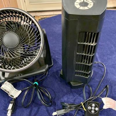 Tilted fan  And moving fan w/ remote 