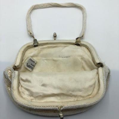 Vintage Scallop Shell Shaped Beaded Handbag Purse Clutch by The Broadway