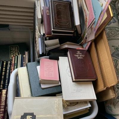 Hebrew Book Collection Plus BONUS lot of Siddur, Tehelim, Anenni, Laminated Prayer Cards