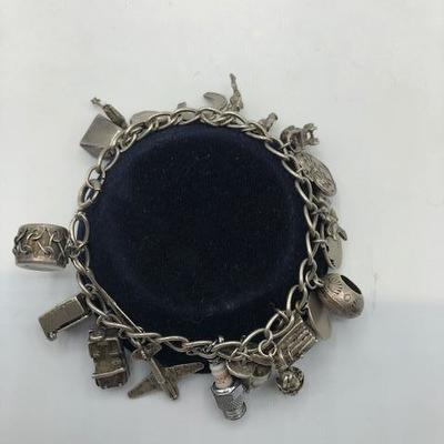 Vintage Silver Charm Bracelet