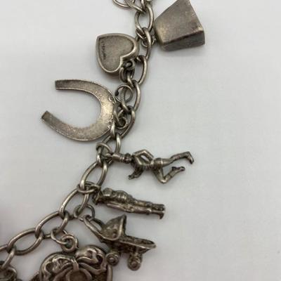 Vintage Silver Charm Bracelet