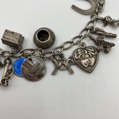 Vintage Silver Charm Bracelet
