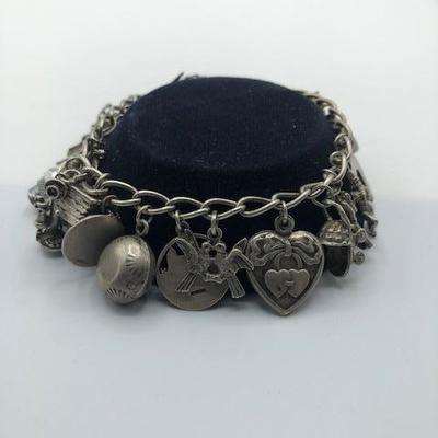 Vintage Silver Charm Bracelet