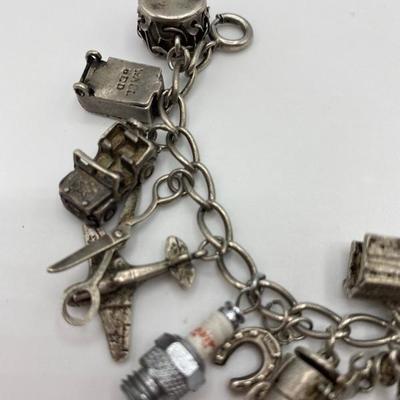 Vintage Silver Charm Bracelet
