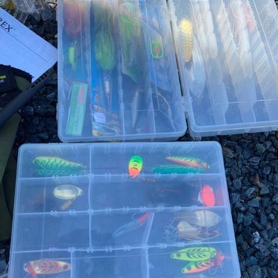 Lot # 577 Kunnan Shimano Fishing Rod with Lures, and Case 