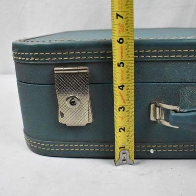 Hardside Luggage Suitcase, Blue - Vintage