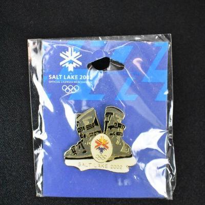 Salt Lake 2002 Olympic Pin, Ski Boots - New