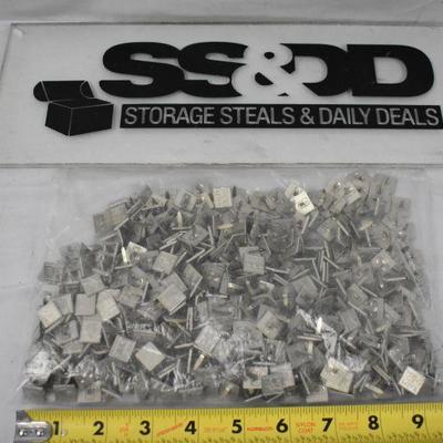 Large Lot Metal Brads that look like Stamps