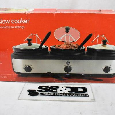 3 Crock Slow Cooker by GE. Complete