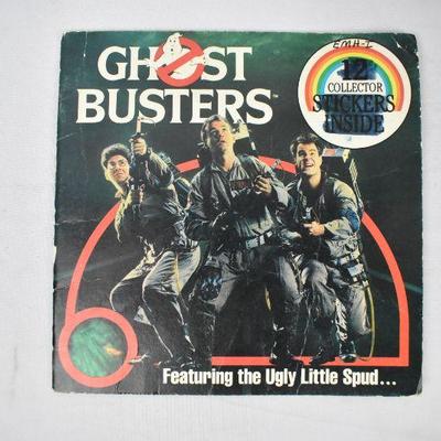 Ghostbusters Lot: VHS, Kids Book, Poster, and Trading Cards