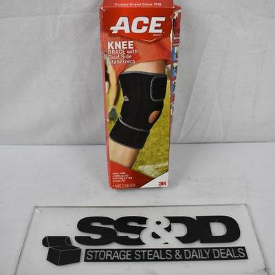 ACE Knee Brace with Dual Side Stabilizers - Near New, Open Package