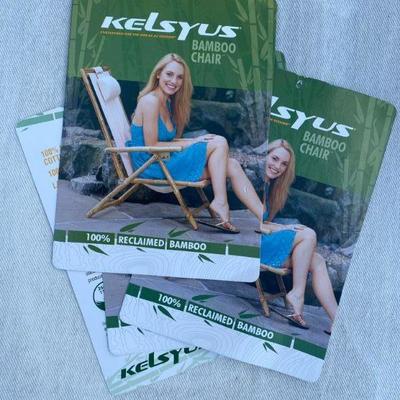 Lot # 579 Set of 4 Kelsyus Bamboo Folding Chairs