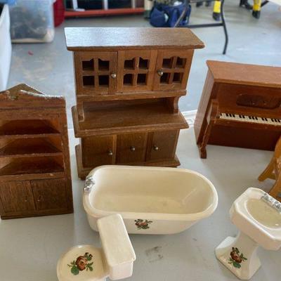Lot # 588 Vintage Barbie Dolls with Miniature Doll House Furniture 