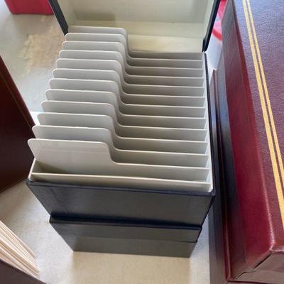 Lot # 592 Lot of Leather Office Boxes and Photo Albums  