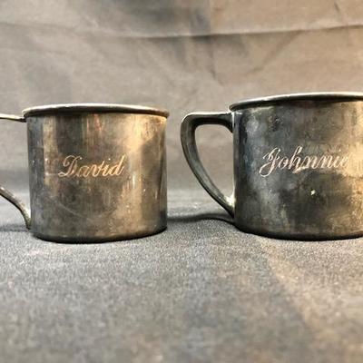 Silverplate Engraved Children's Cups