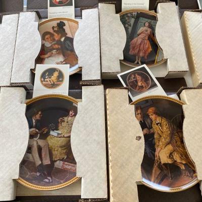 Lot #593 Complete Set of 12 Norman Rockwell "Rediscovered Women" Collector Plates 