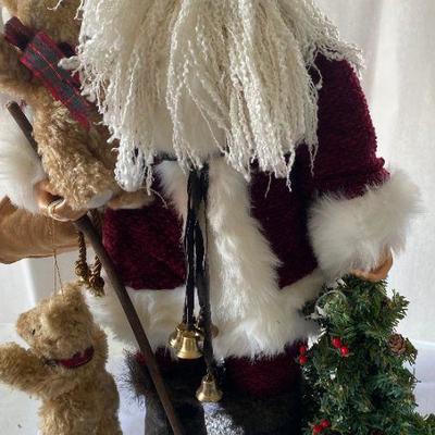 Lot #596 Christmas Santa with Bears and Tree 
