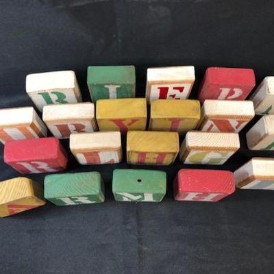 Large Wood Letter Blocks 