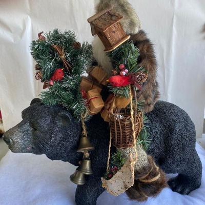Lot # 599 Christmas Santa on Black Bear 