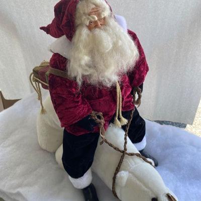 Lot # 600 Christmas Santa riding Polar Bear 