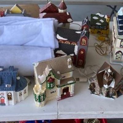 Lot #607 Lot of Dept 56 Christmas Houses and Villages 