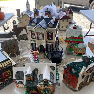 Lot #607 Lot of Dept 56 Christmas Houses and Villages 