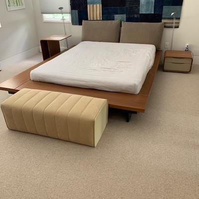 Peter Maly for Ligne Roset Platform Bed in Walnut (European Queen) 11.5