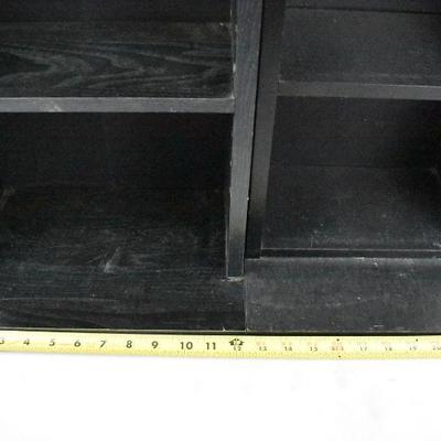 2 Black Shelving Units for DVDs or CDs