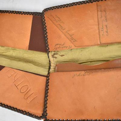 3 Leather Wallets, 2 look handmade