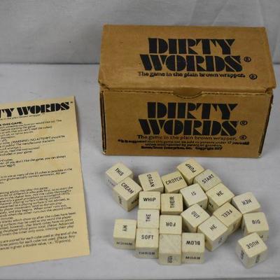 Dirty Words Game, Missing 1 Cube
