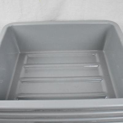 Heavy Duty Bus Boxes, Gray, Qty 5: 21.5x17.1x7" (Bakers & Chefs by Rubbermaid)